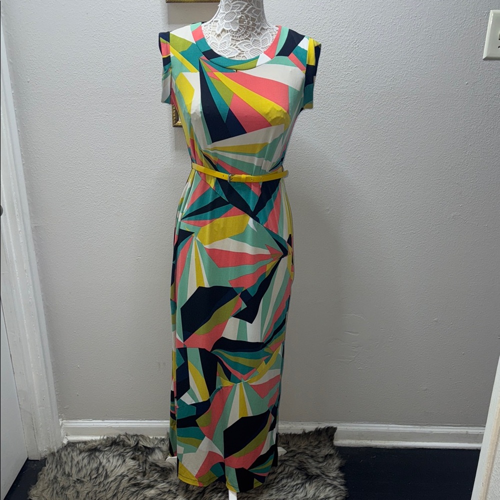 Worthington Multicolor Geometric Maxi Dress